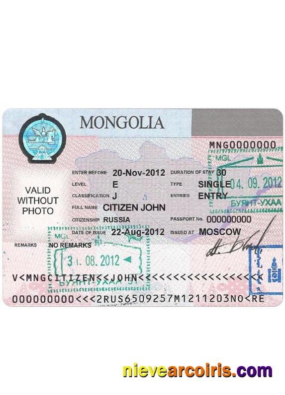 MONGOLIA visa